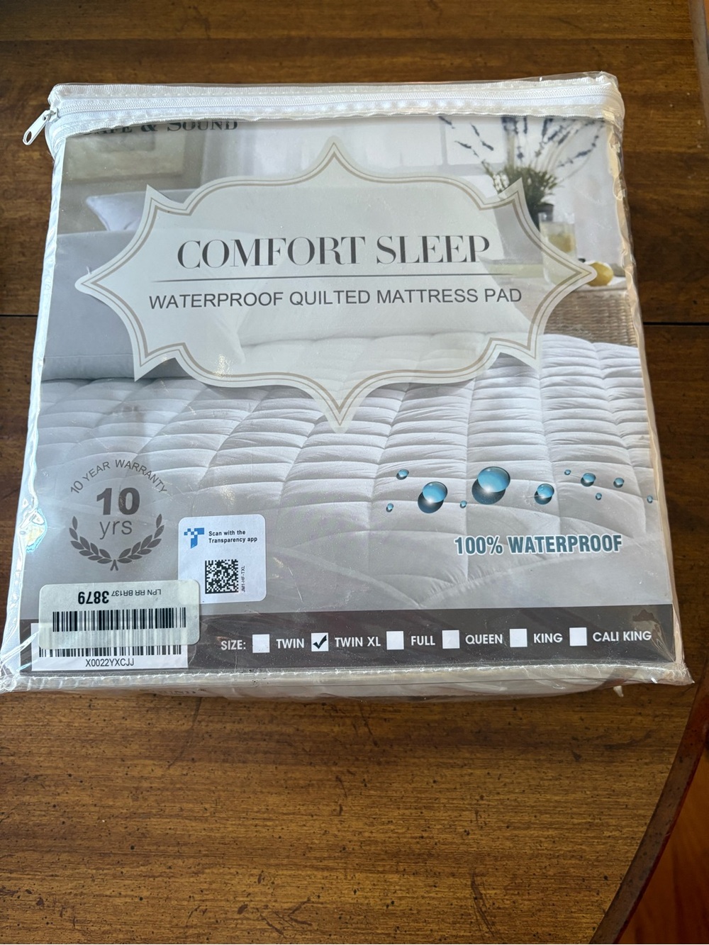 White Waterproof Quilted Mattress Pad
